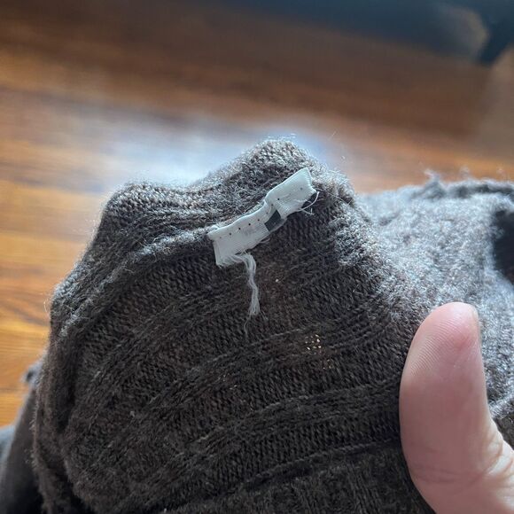 Abercrombie & Fitch Women's Small S Ribbed Knit Long Cardigan Dress Gray - Picture 7 of 8